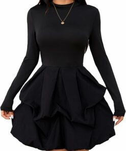 Black Wedding Party Short Dress RO31