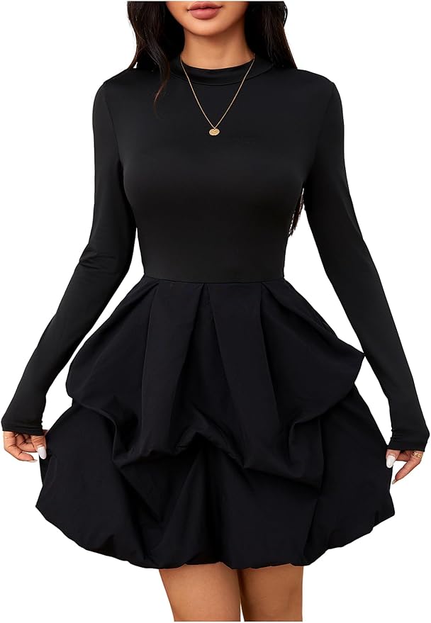 Black Wedding Party Short Dress RO31