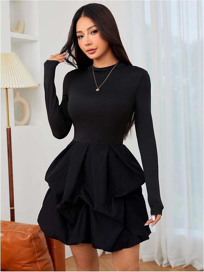 Black Wedding Party Short Dress RO31 - Image 2