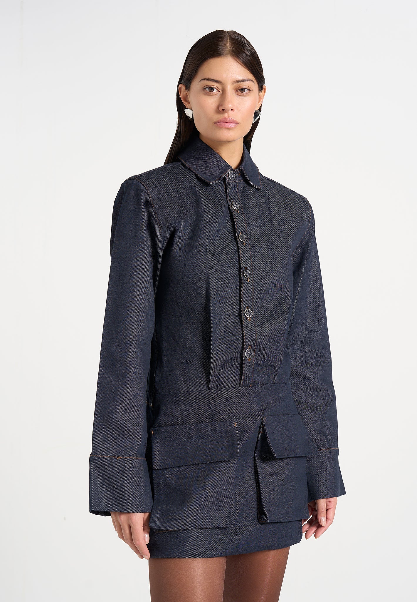 Cargo Shirt Mini Dress RO62 - Image 2