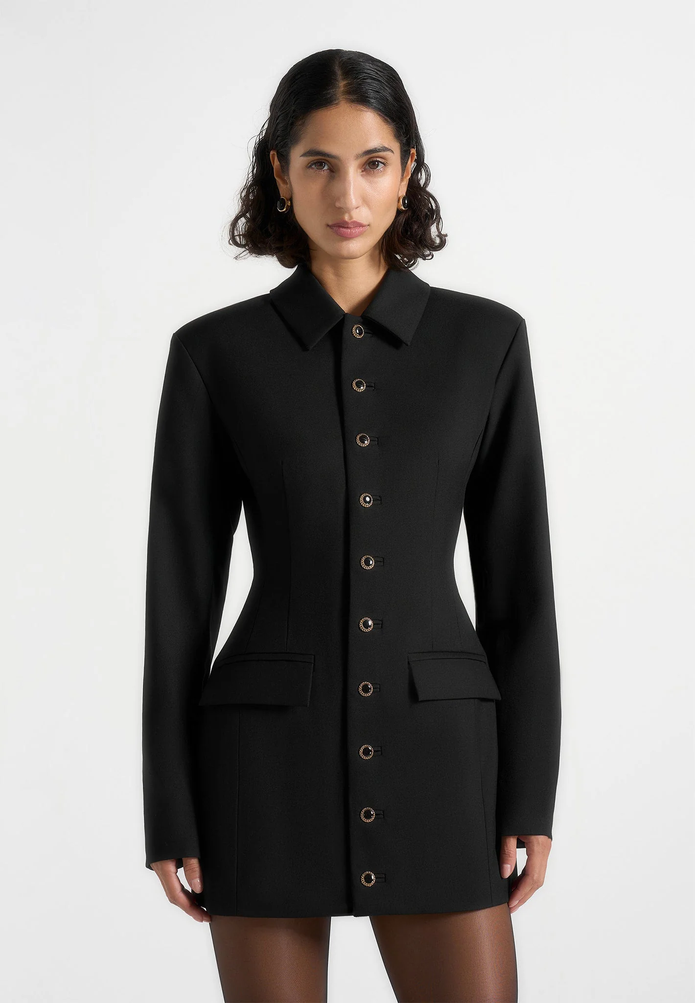 Hourglass Button Up Blazer Dress RO88