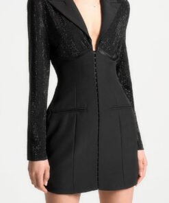 Rhinestone Corset Blazer Dress RO60