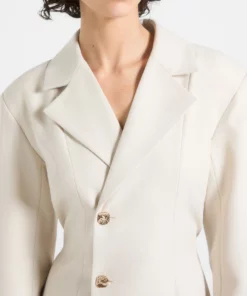 Tailored Cinch Blazer Dress with Pleats RO66