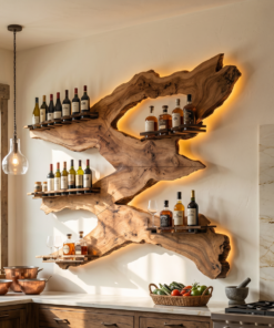 Handcrafted Wine Holder For Kitchen Wine Wall Accent