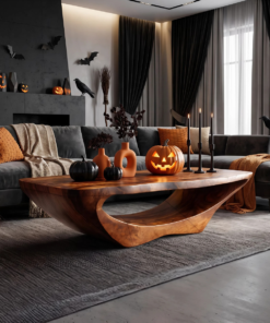 Farmhouse Live Edge Coffee Table Entryway Design Rustic Halloween