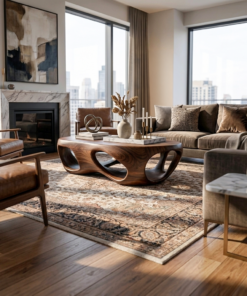 Artistic Coffee Table Carved Hollow Design For Lounge Space