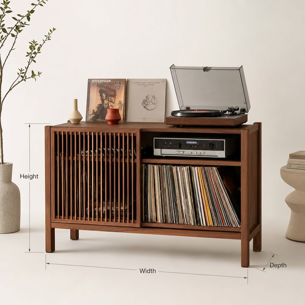 Handcrafted Record Player Stand - Image 2
