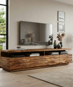 Modern TV Stand With Storage Cabinets For Living Room