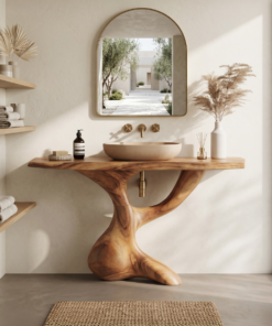 Handcrafted Solid Vanity For Timeless Bathroom Use