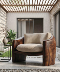 Modern Organic Lounge Chair Sculptural Form For Living Room
