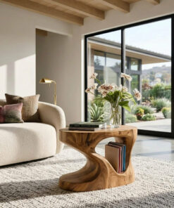 Modern Organic Side Table For Living Room Or Bedroom