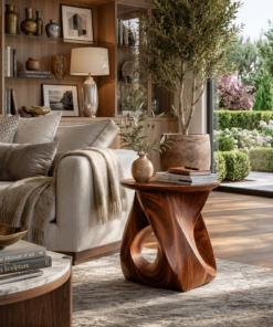 Twisted Side Table For Living Room Or Bedroom