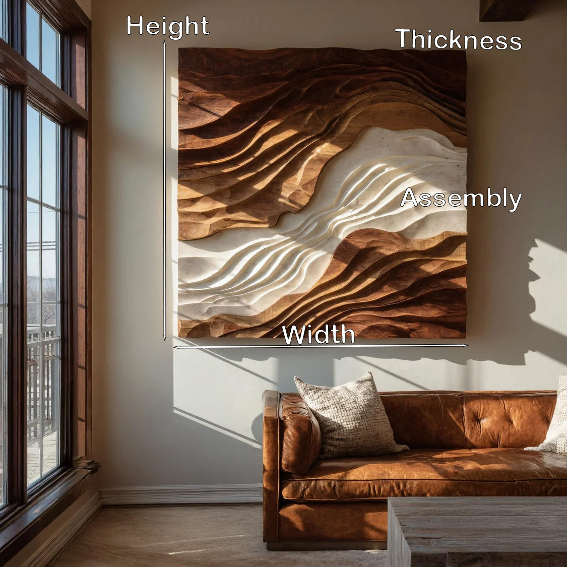 Contemporary Sculptural Wave Wall Art For Living Room - Image 6