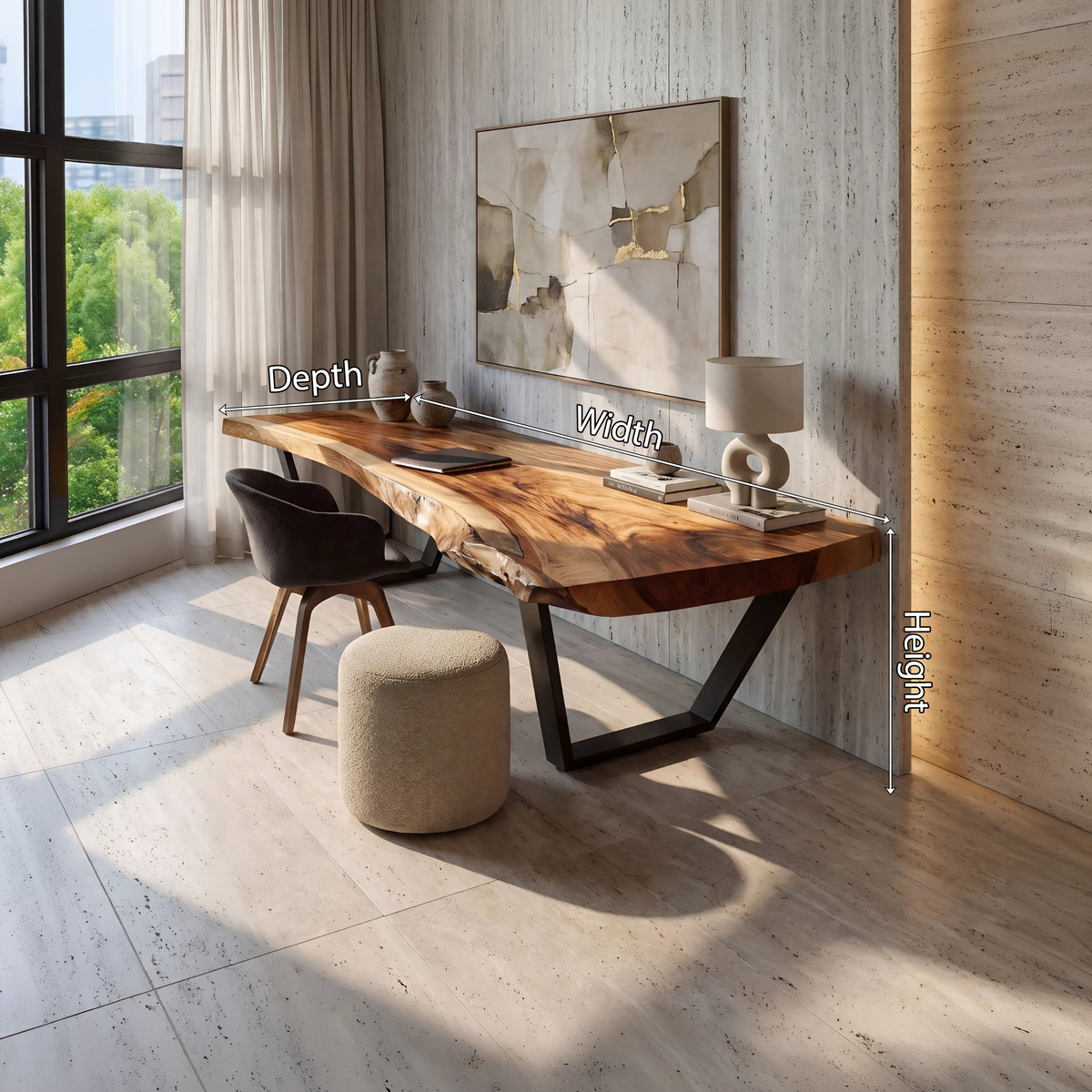 Modern Solid Wood Desk For Bedroom Furniture - Image 8