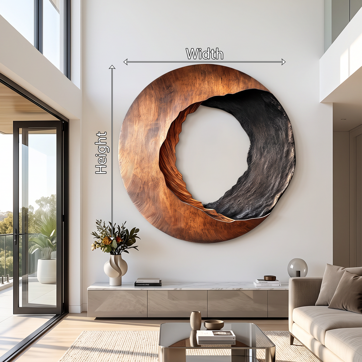 Handcrafted Solid Wood 3D Sculpture Wall Art For Home Living Room - Image 6