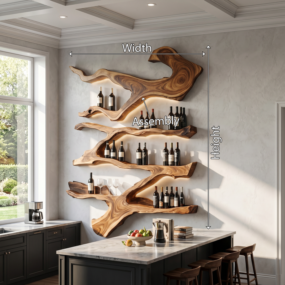 Farmhouse Wine Holder For Furniture Wine Rack Display - Image 8