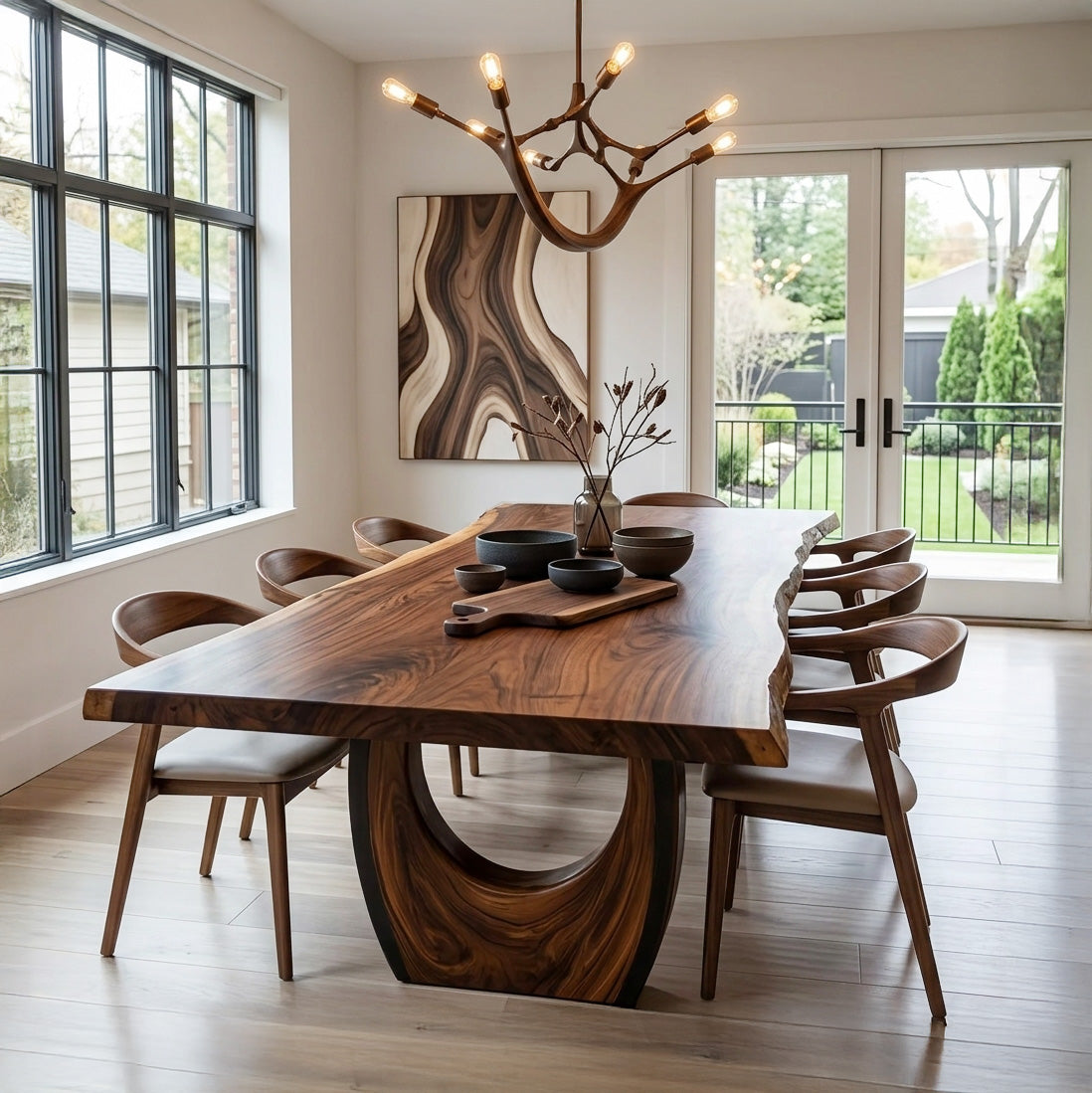 Modern Live Edge Dining Table For Kitchen - Image 6