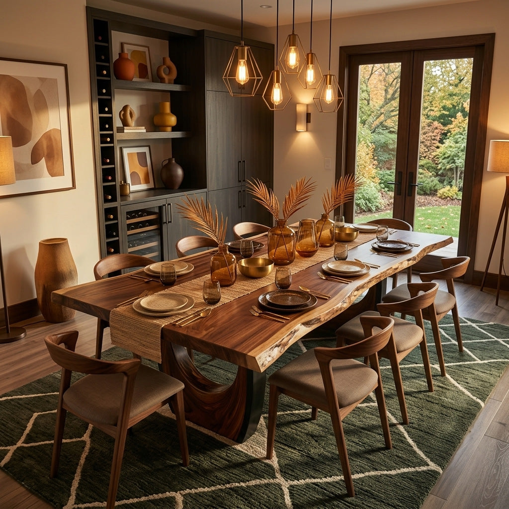 Modern Live Edge Dining Table For Kitchen - Image 4
