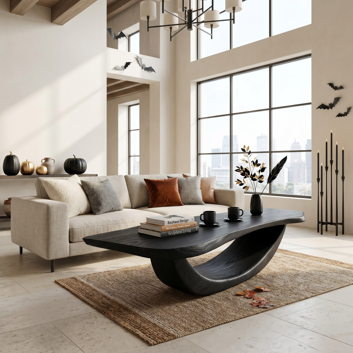 Farmhouse Wooden Live Edge Coffee Table Livingroom Decor Haunted Look - Image 4