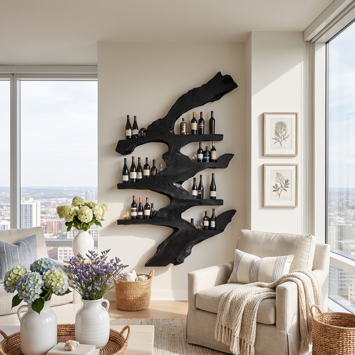 Handcrafted Wine Stand For Kitchen Wine Bottle Rack - Image 4