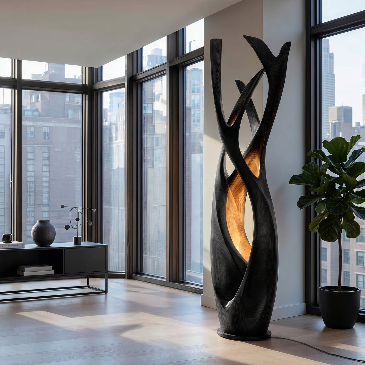 Wooden Floor Lamp For Contemporary Apartment - Image 4