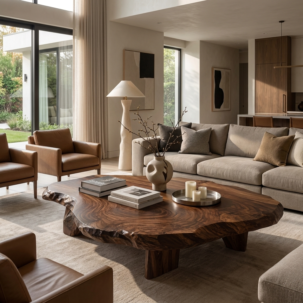 Live Edge Coffee Table For Statement Luxury Home - Image 7