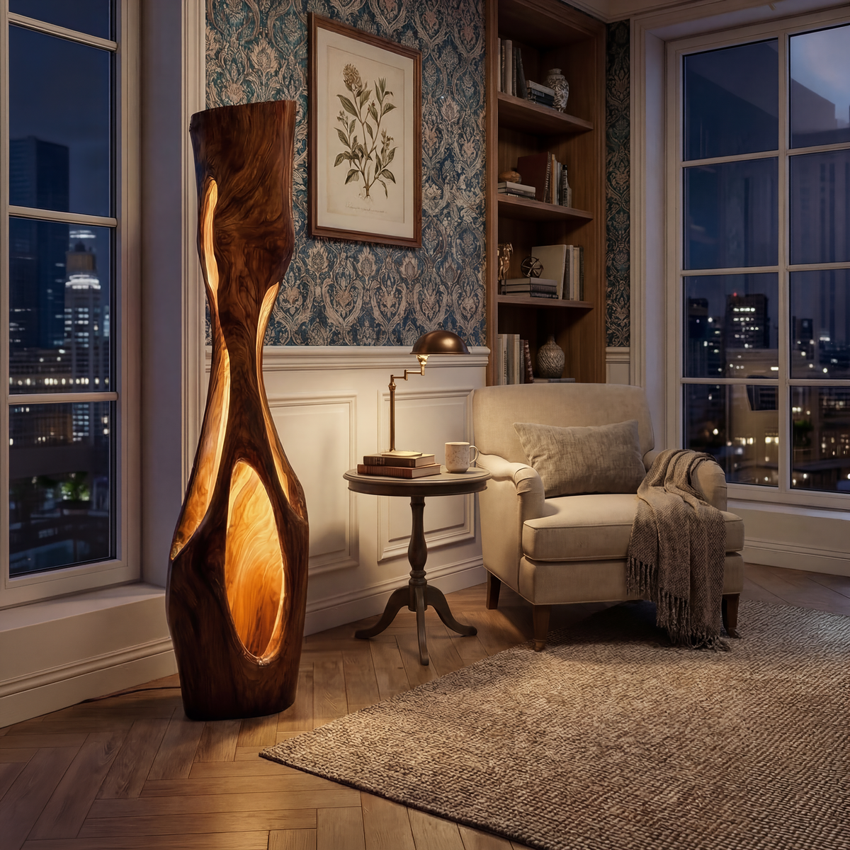 Modern Sculptural Table Lamp Living Room Bedroom Kitchen Corner - Image 7