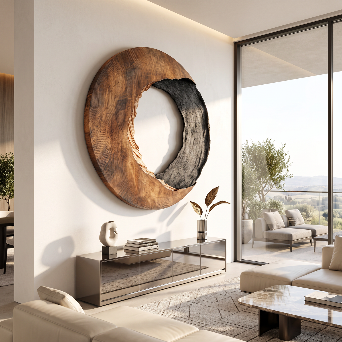 Handcrafted Solid Wood 3D Sculpture Wall Art For Home Living Room - Image 4