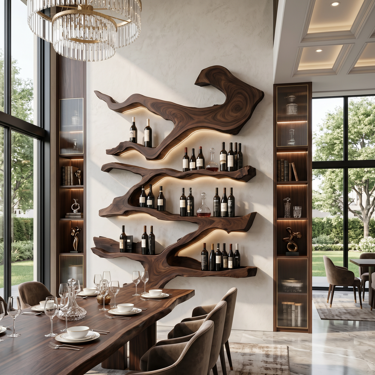 Farmhouse Wine Holder For Furniture Wine Rack Display - Image 7