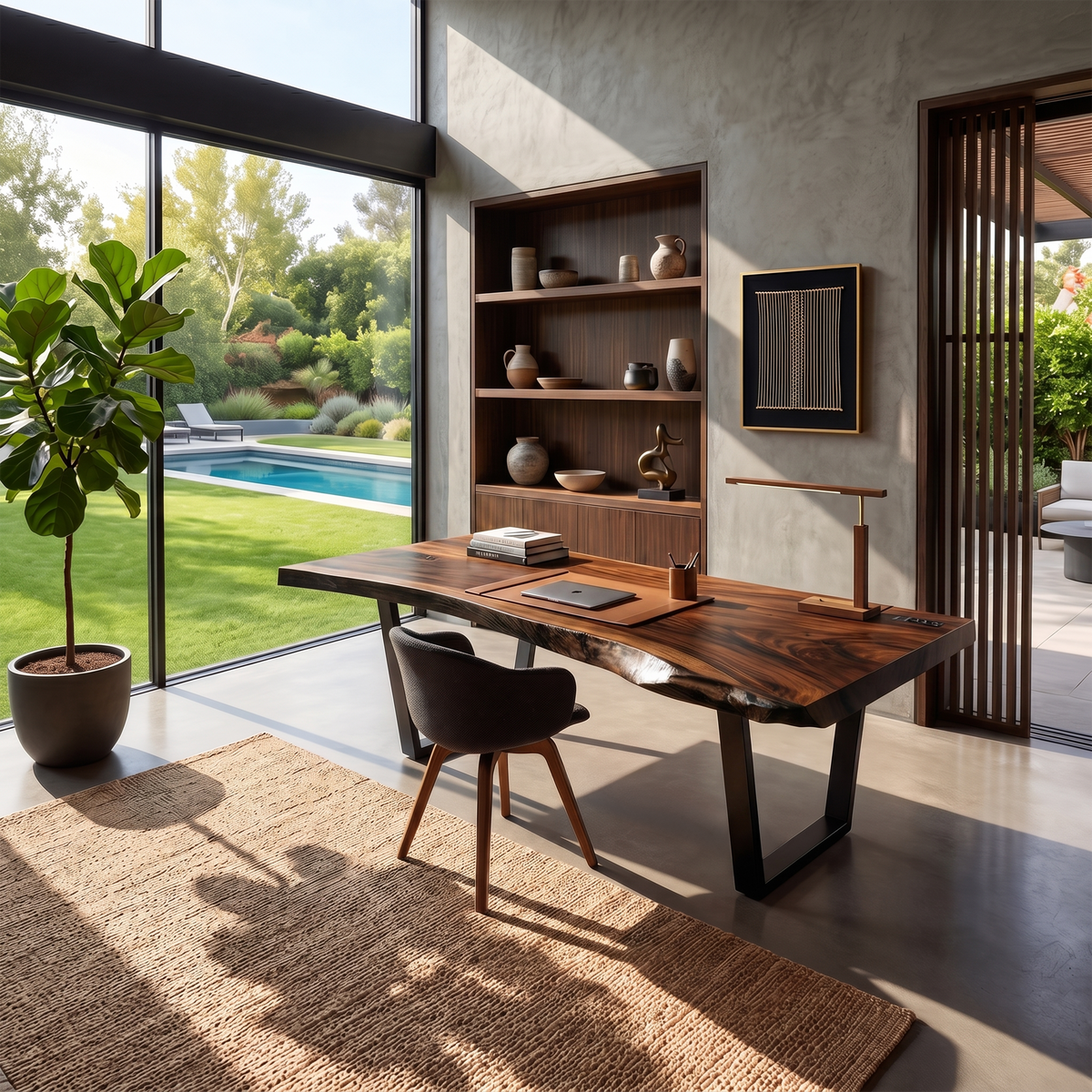 Modern Solid Wood Desk For Bedroom Furniture - Image 7
