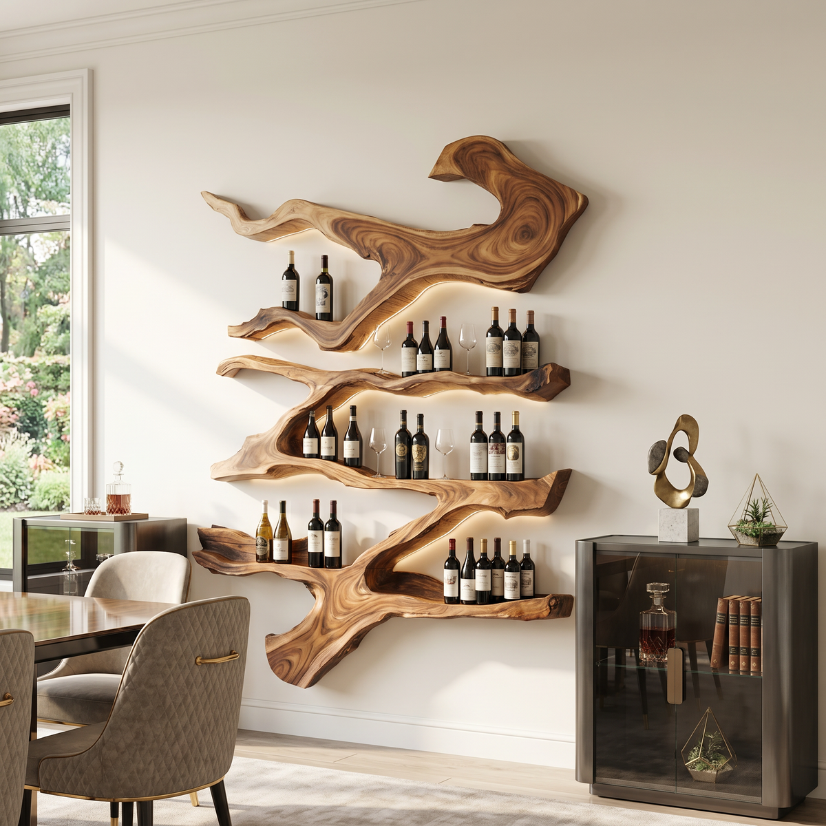 Farmhouse Wine Holder For Furniture Wine Rack Display - Image 6