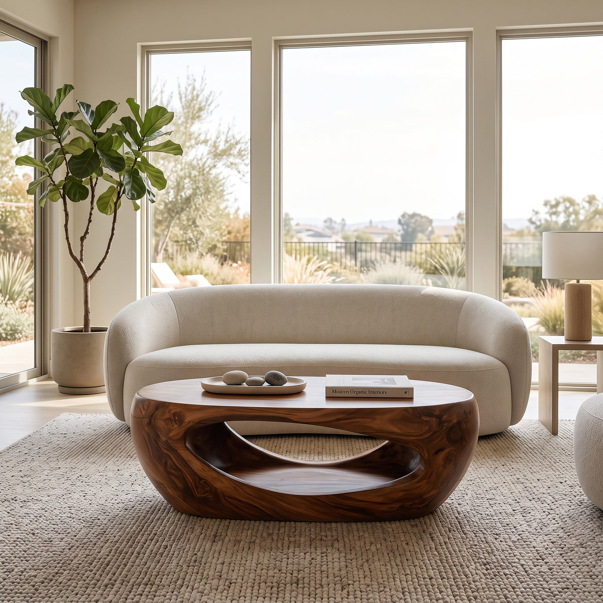 Mid Century Sculptural Coffee Table For Living Room - Image 5