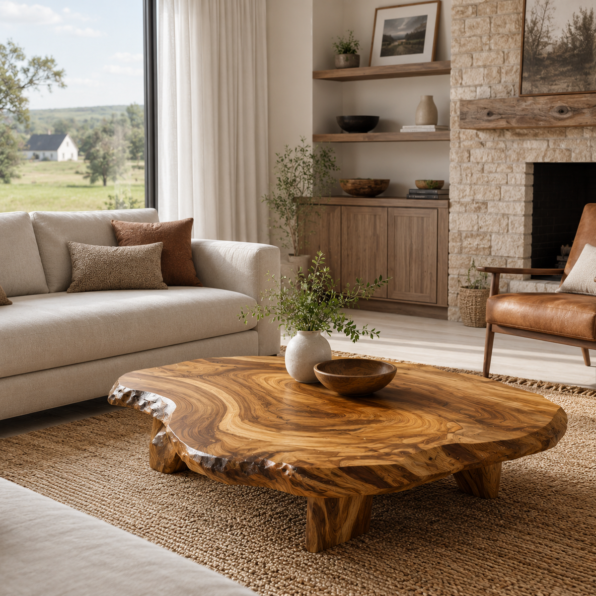 Live Edge Coffee Table For Statement Luxury Home - Image 6