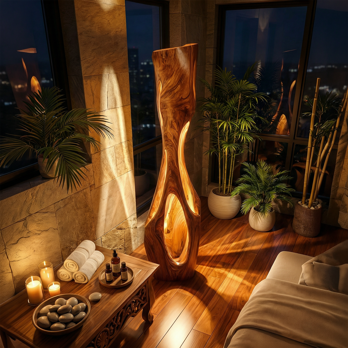 Modern Sculptural Table Lamp Living Room Bedroom Kitchen Corner - Image 6