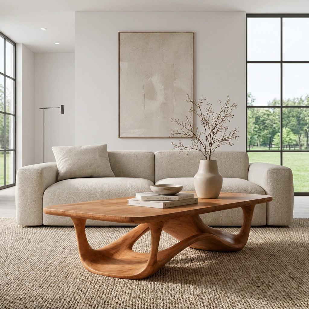 Contemporary Sculptural Coffee Table For Living Room - Image 6
