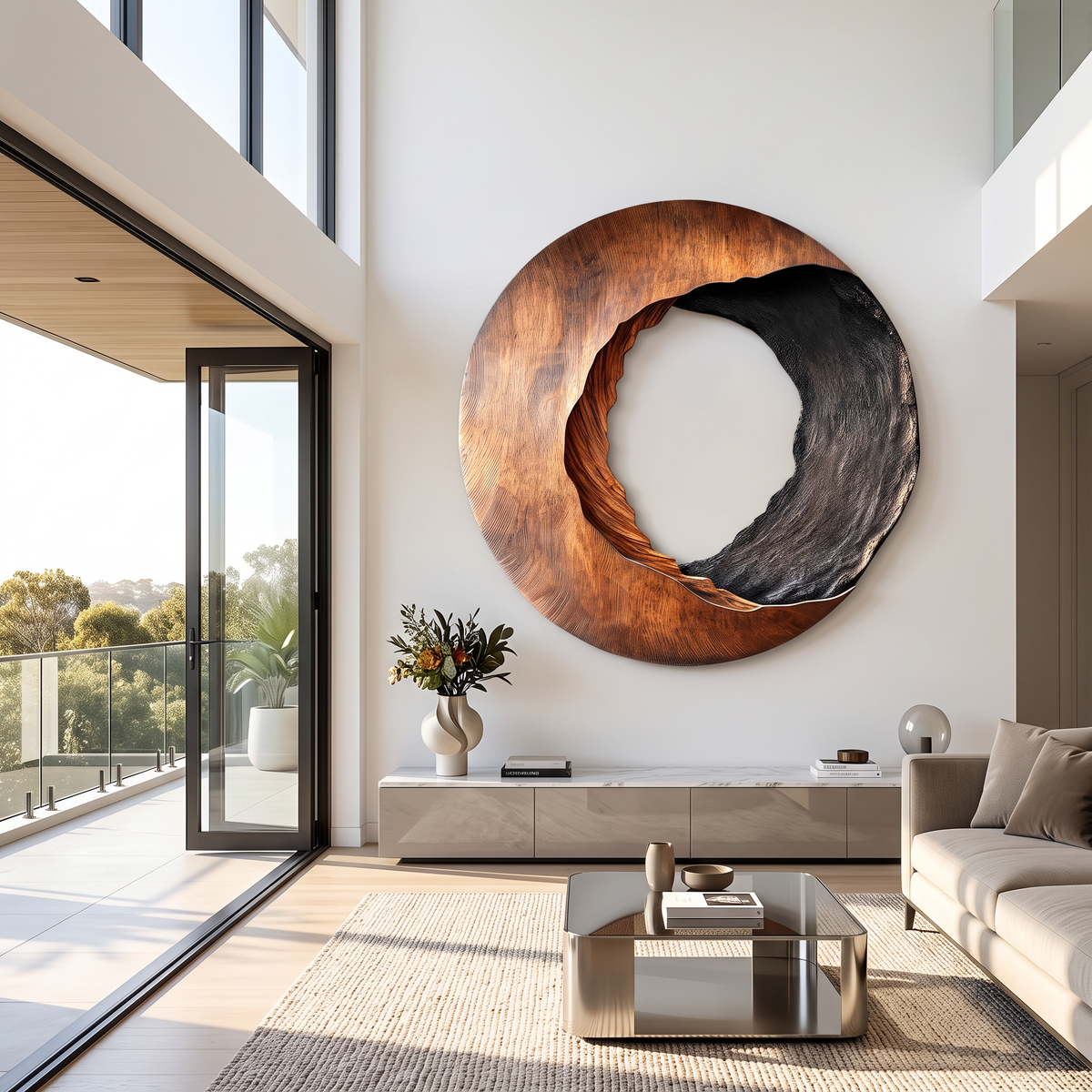 Handcrafted Solid Wood 3D Sculpture Wall Art For Home Living Room - Image 5