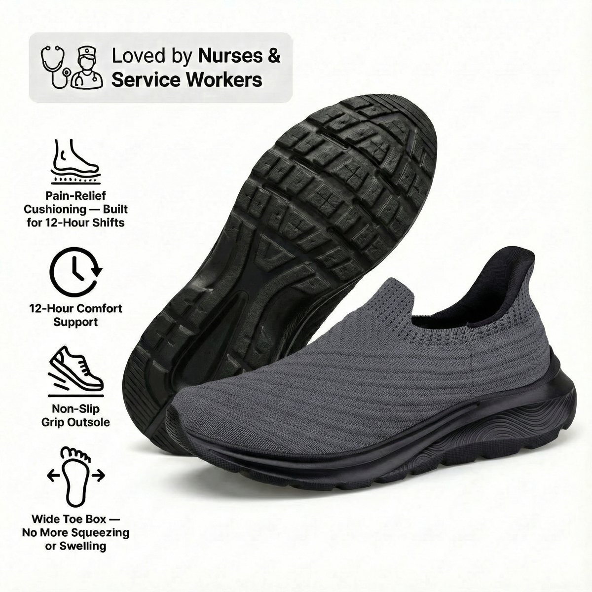 Ergonomic Hands-Free Slip-On Shoes – Everyday Comfort Sneakers - Image 6