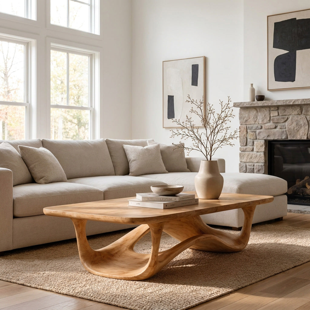Contemporary Sculptural Coffee Table For Living Room - Image 5