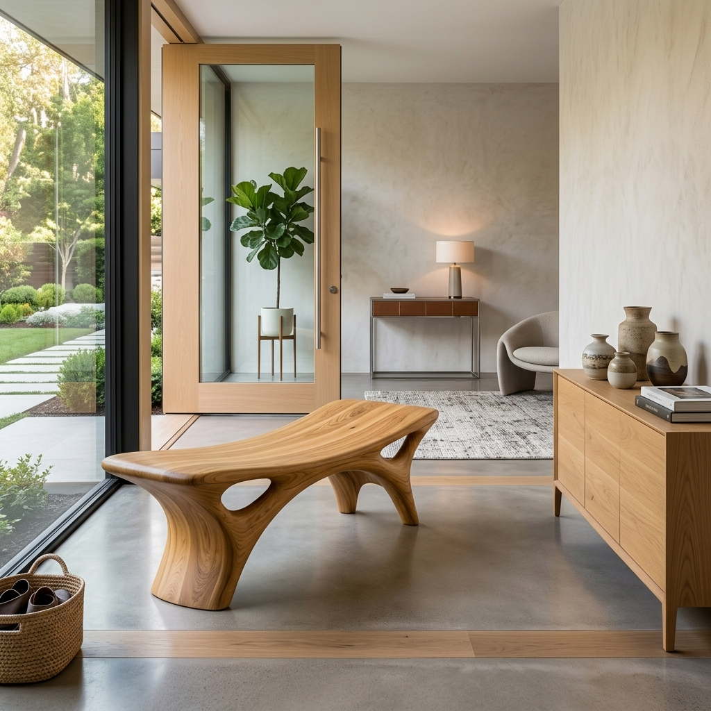 Contemporary Sculptural Outdoor Bench For Garden Or Terrace Lounge - Image 5