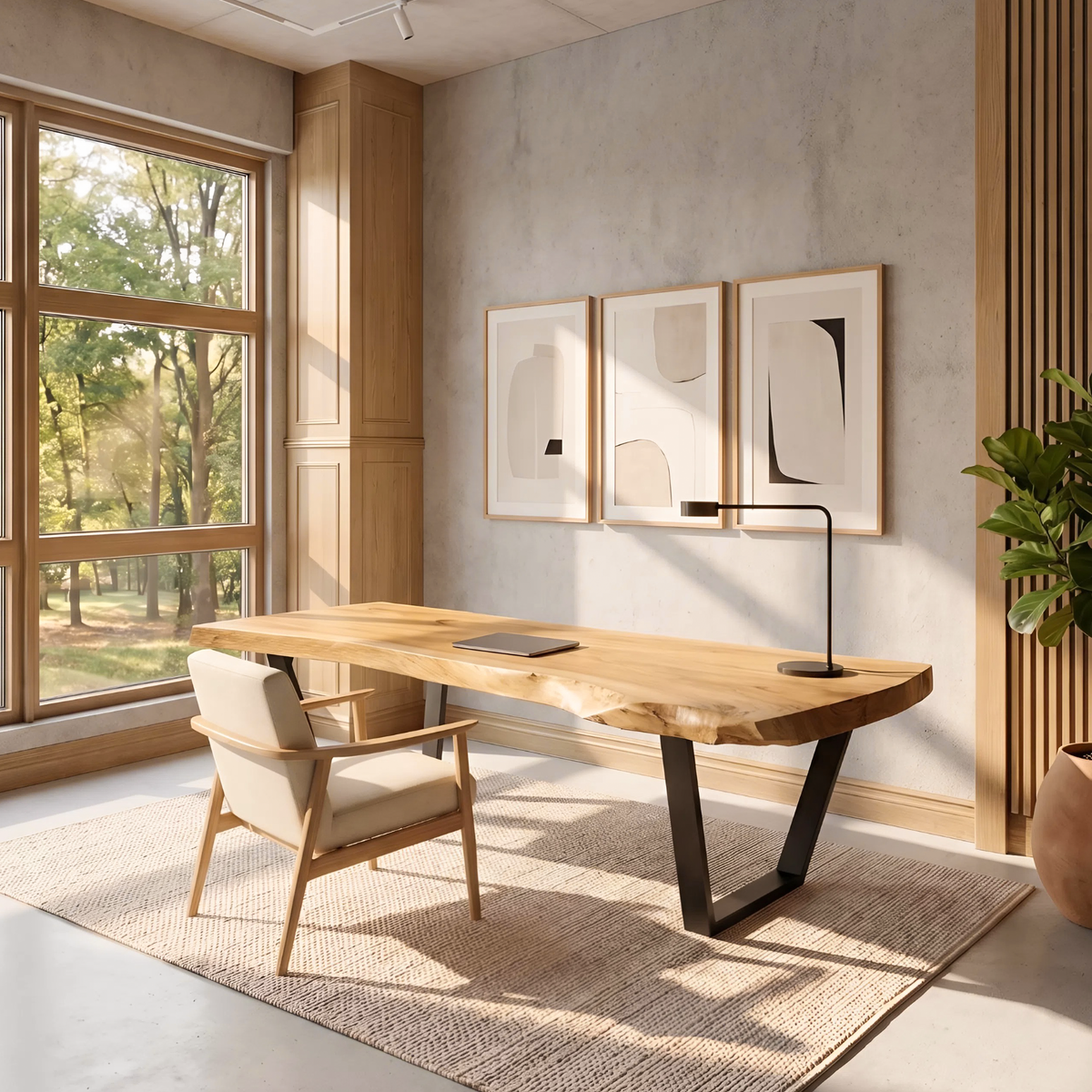 Modern Solid Wood Desk For Bedroom Furniture - Image 5