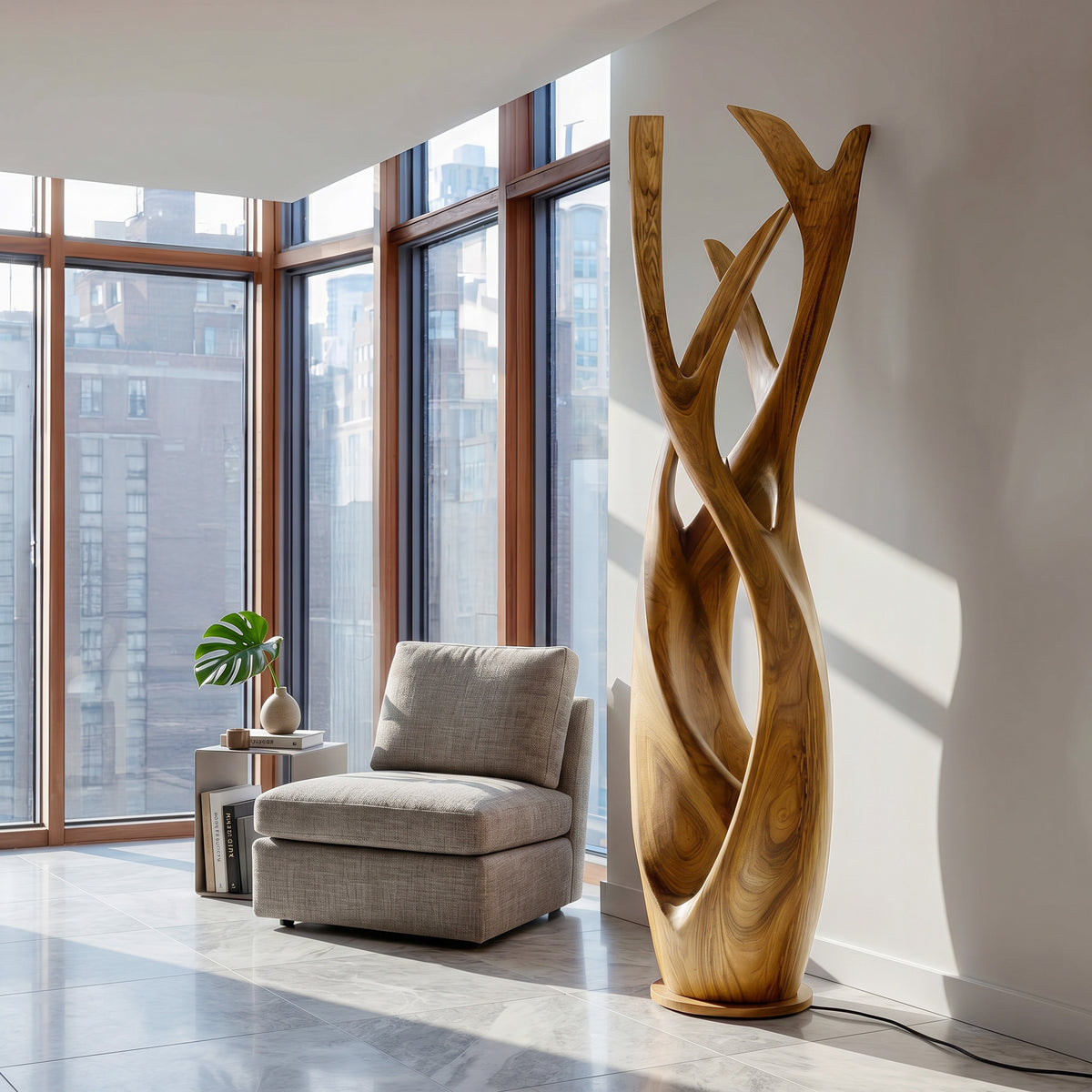 Wooden Floor Lamp For Contemporary Apartment - Image 5