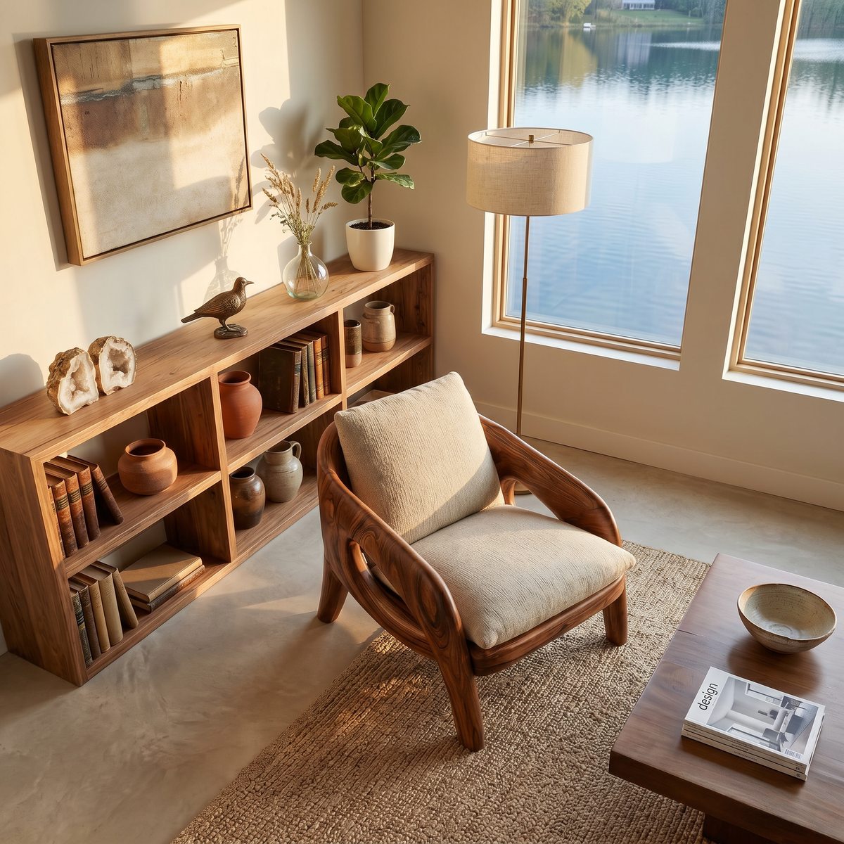 Contemporary Sculptural Lounge Chair For Living Room - Image 3
