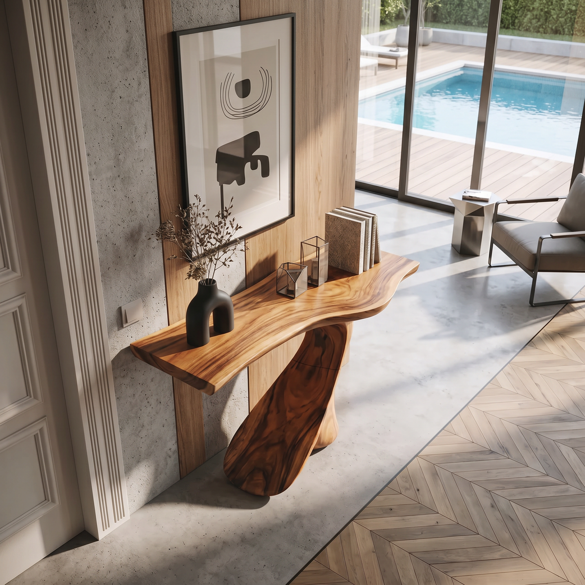 Rustic Chic Console Table Entryway Design - Image 2