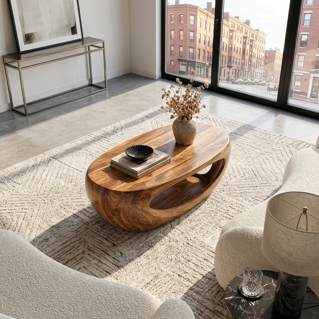 Mid Century Sculptural Coffee Table For Living Room - Image 7