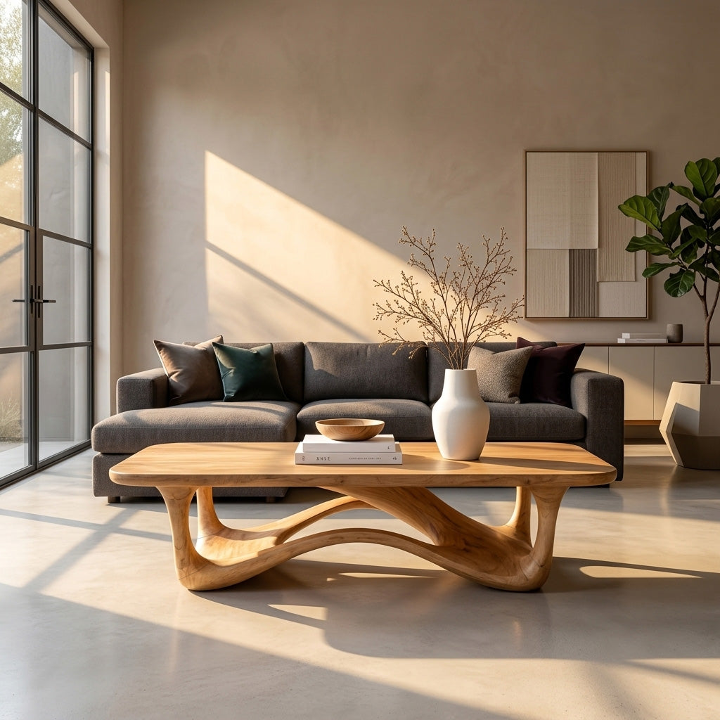 Contemporary Sculptural Coffee Table For Living Room - Image 2