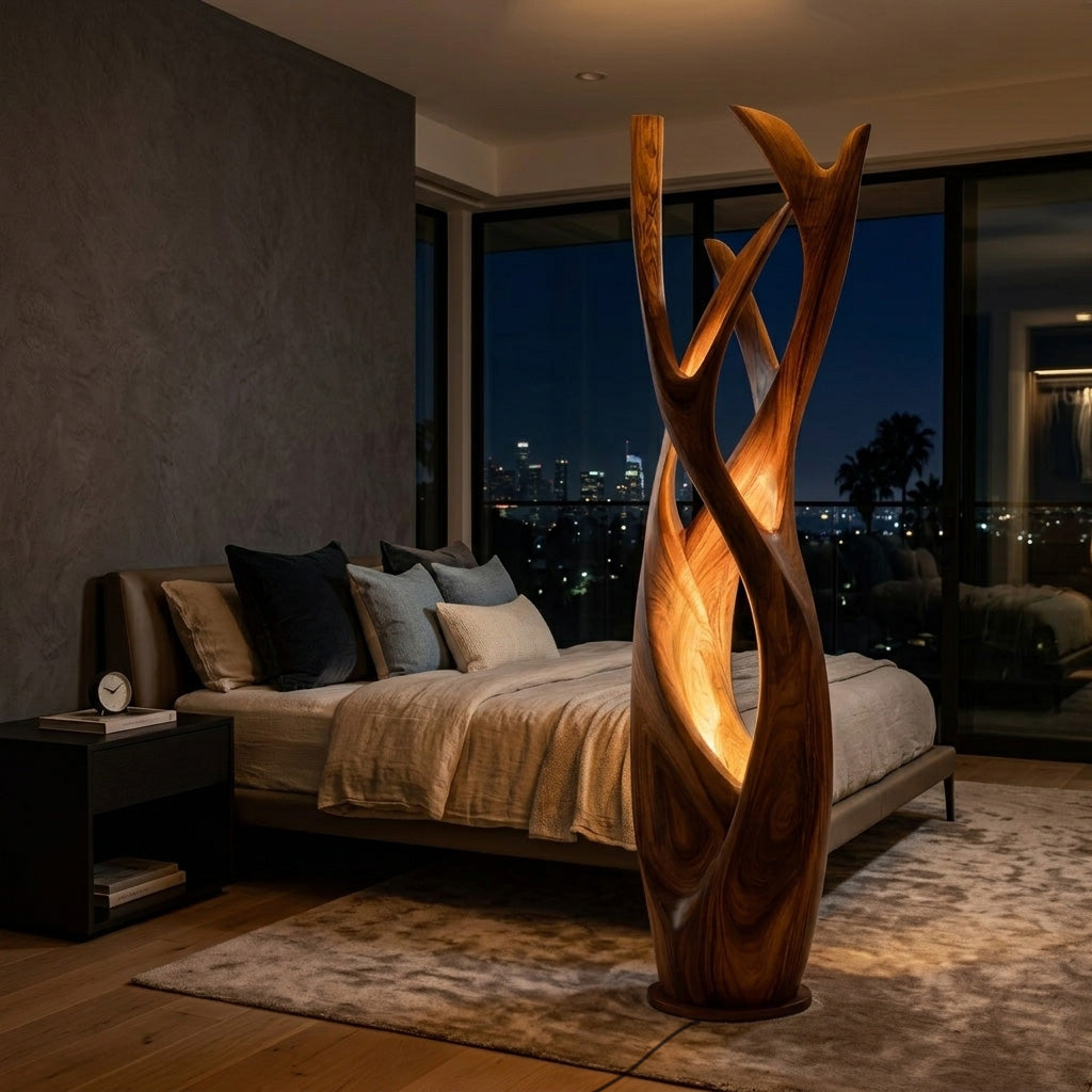 Wooden Floor Lamp For Contemporary Apartment - Image 2