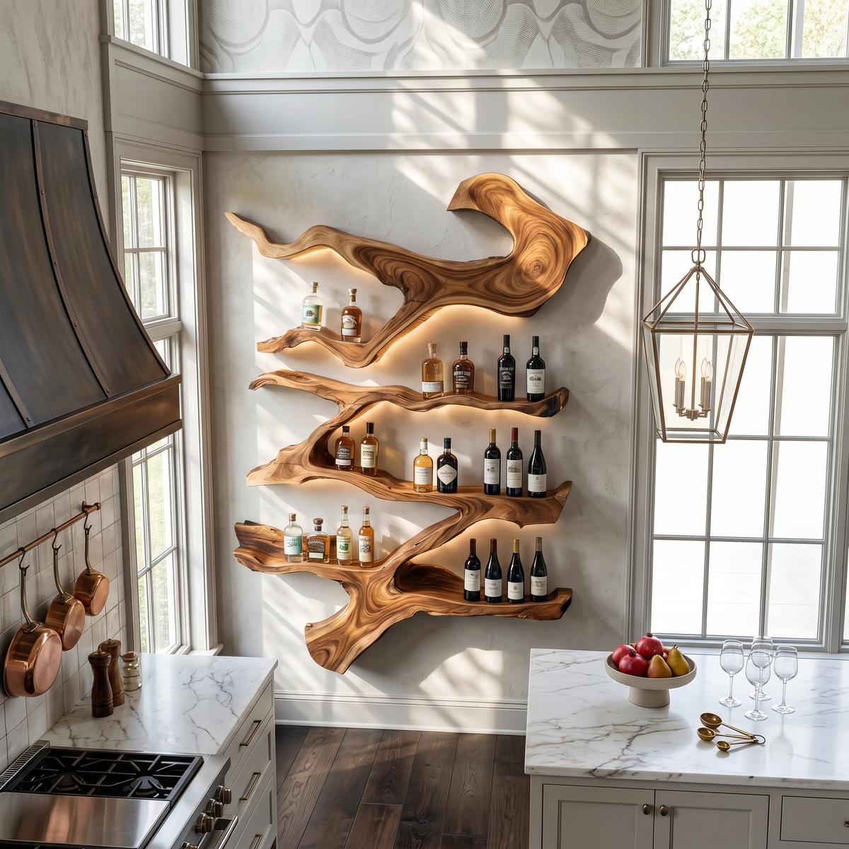 Farmhouse Wine Holder For Furniture Wine Rack Display - Image 2