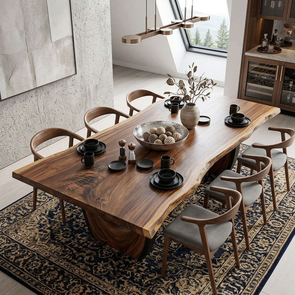 Modern Live Edge Dining Table For Kitchen - Image 2