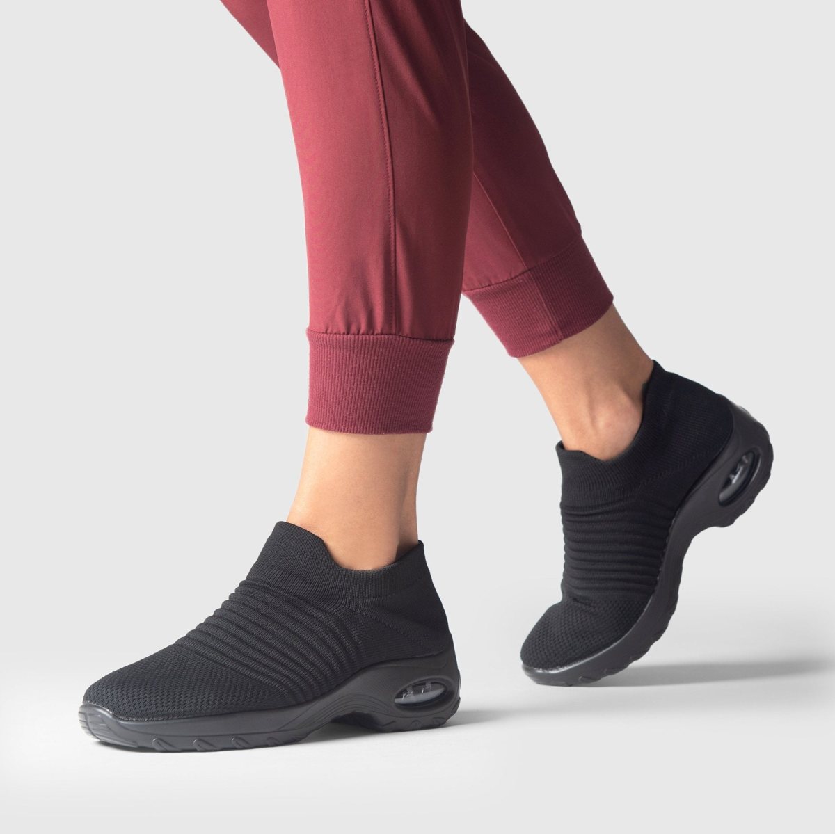 Breathable No-Tie Stretch Shoes – Women's Knit Slip-On Sneakers - Image 5