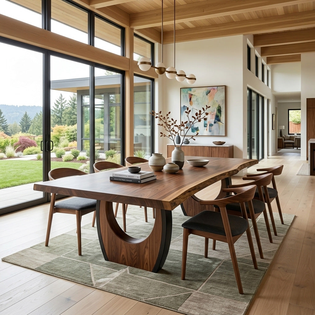 Modern Live Edge Dining Table For Kitchen - Image 3